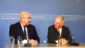 Finanzminister Schäuble und Finanzminister Sapin